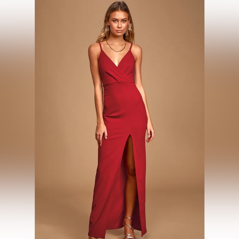 Lulus Love And Affection Red Lace Sleeveless Maxi Dress - Size S